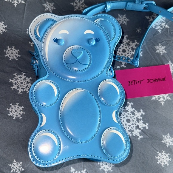 Betsey Johnson Gummy blue Bear Crossbody Purse - Picture 2 of 7